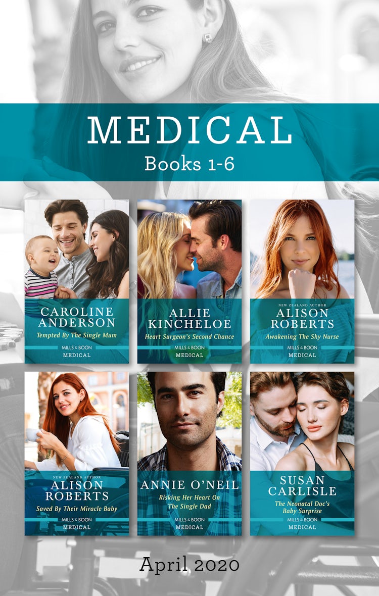 Cover image for Medical Box Set 1-6 April 2020/Tempted by the Single Mum/Heart Surgeon's Second Chance/Awakening the Shy Nurse/Saved by Their Miracle Baby/Riskin, isbn: 9781867206422