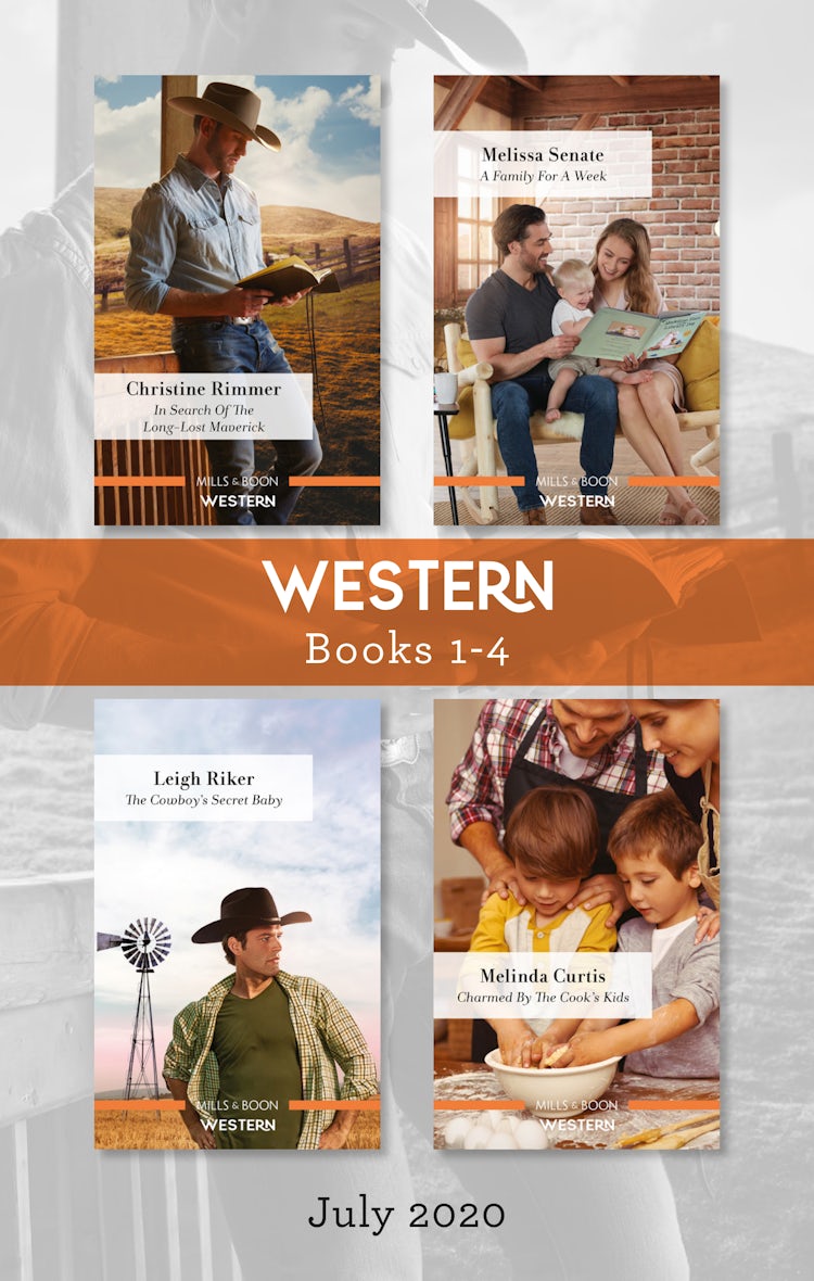 Cover image for Western Box Set 1-4 July 2020/In Search of the Long-Lost Maverick/A Family for a Week/The Cowboy's Secret Baby/Charmed by the Cook's Kids, isbn: 9781867213307