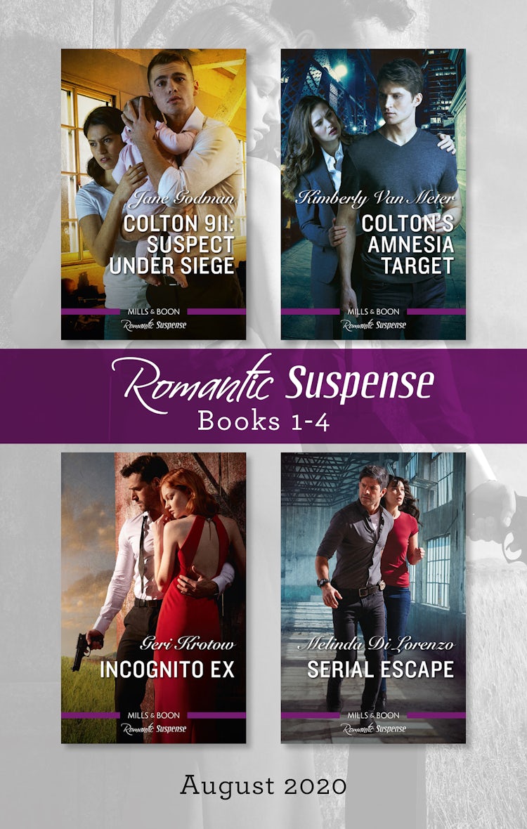 Cover image for Romantic Suspense Box Set 1-4 Aug 2020/Colton 911 - Suspect Under Siege/Colton's Amnesia Target/Incognito Ex/Serial Escape, isbn: 9781867215455
