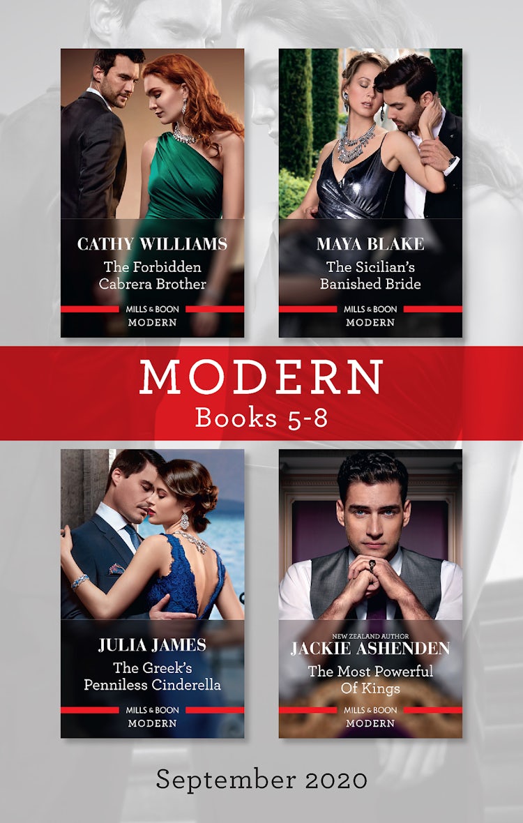 Cover image for Modern Box Set 5-8 Sept 2020/The Forbidden Cabrera Brother/The Sicilian's Banished Bride/The Greek's Penniless Cinderella/The Most Powe, isbn: 9781867216230