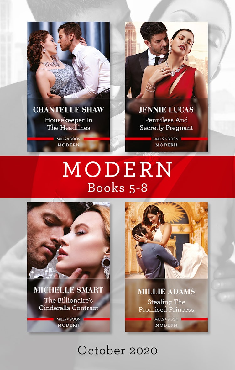 Cover image for Modern Box Set 5-8 Oct 2020/Housekeeper in the Headlines/Penniless and Secretly Pregnant/The Billionaire's Cinderella Contract/Stealing the Pro, isbn: 9781867216339