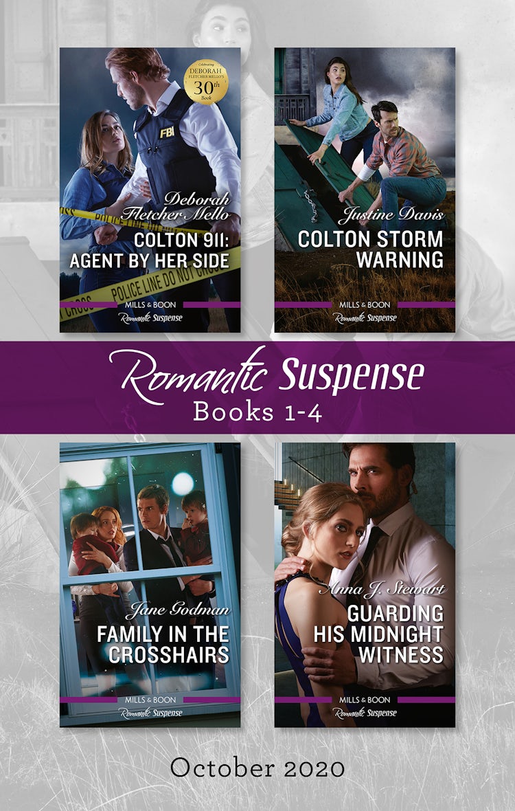 Cover image for Romantic Suspense Box Set 1-4 Oct 2020 /Colton 911 - Agent By Her Side/Colton Storm Warning/Family in the Crosshairs/Guarding His Midnight, isbn: 9781867217060