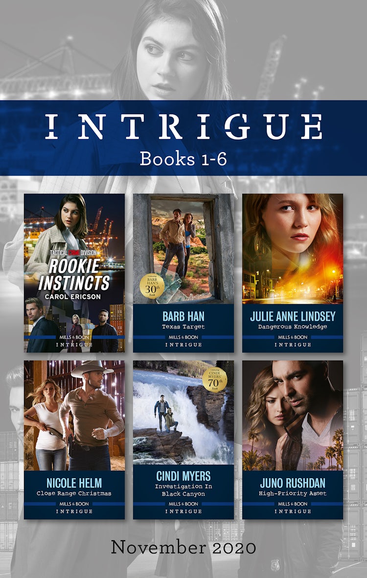 Cover image for Intrigue Box Set 1-6 Nov 2020/Rookie Instincts/Texas Target/Dangerous Knowledge/Close Range Christmas/Investigation in Black Canyon/High-Prior, isbn: 9781867221081