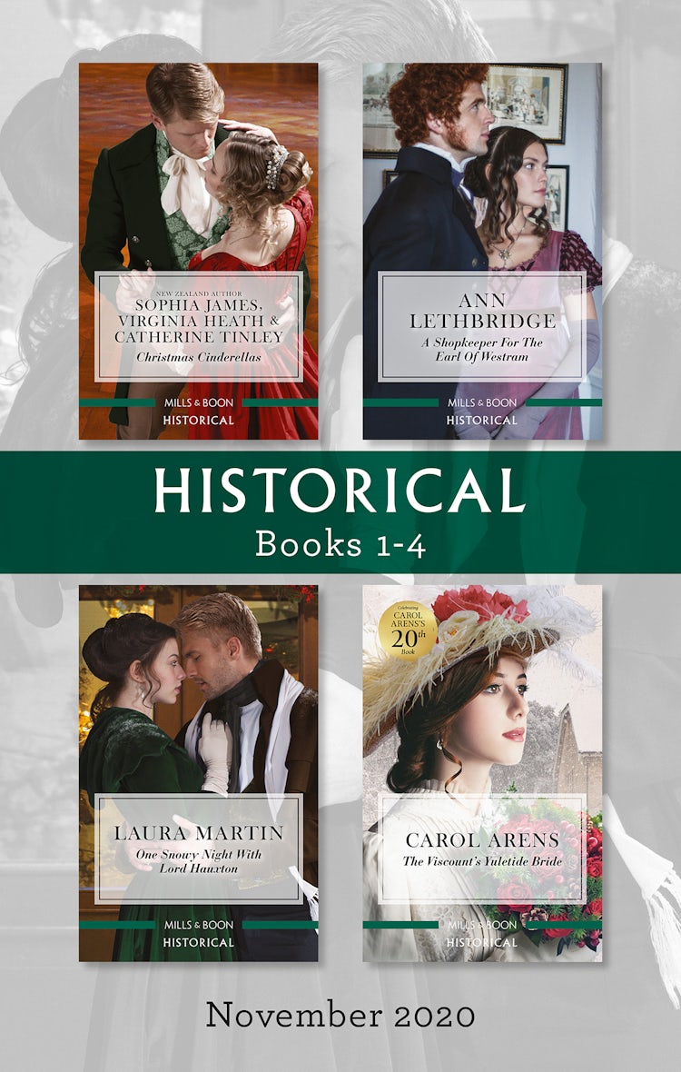 Cover image for Historical Box Set 1-4 Nov 2020/Christmas Cinderellas/A Shopkeeper for the Earl of Westram/One Snowy Night With Lord Hauxton/The Viscount's Yul, isbn: 9781867221418