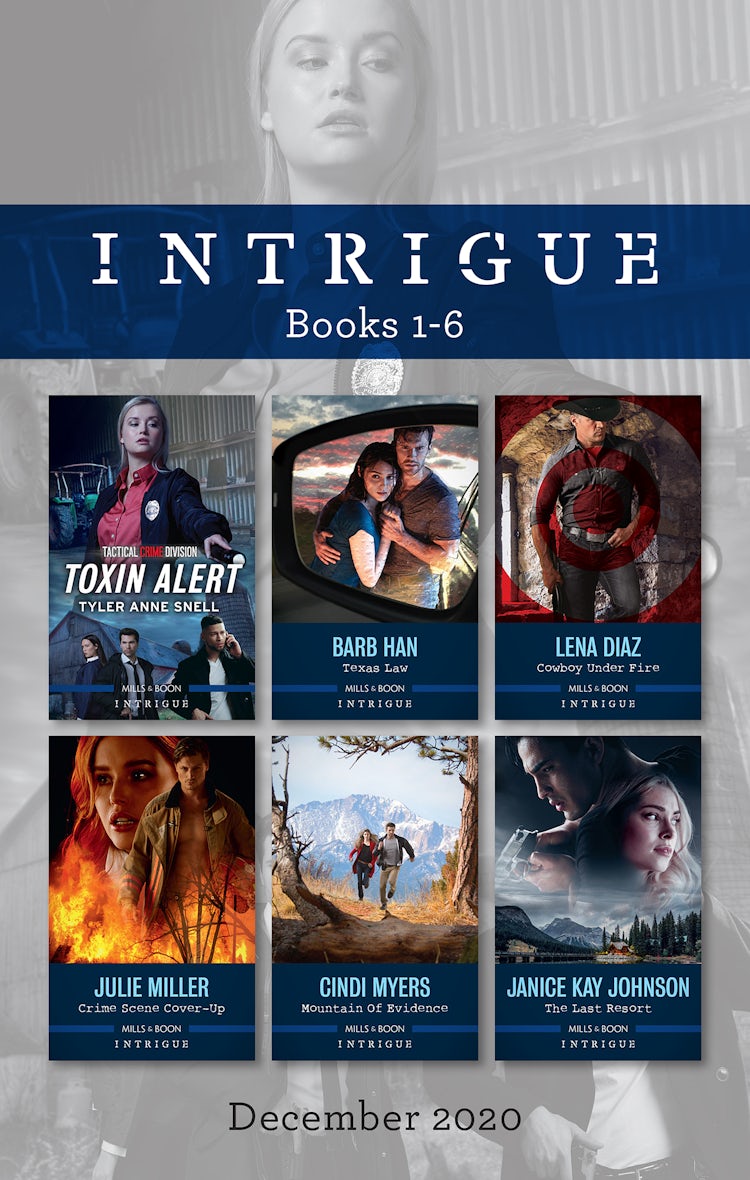 Cover image for Intrigue Box Set 1-6 Dec 2020/Toxin Alert/Texas Law/Cowboy Under Fire/Crime Scene Cover-Up/Mountain of Evidence/The Last Resort, isbn: 9781867222040