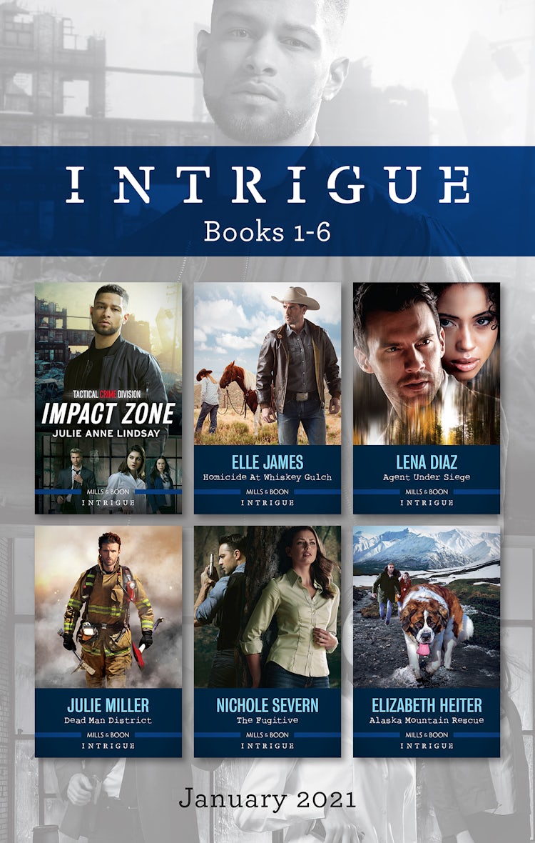 Cover image for Intrigue Box Set Jan 2021/Impact Zone/Homicide at Whiskey Gulch/Agent Under Siege/Dead Man District/The Fugitive/Alaska Mountain Rescue, isbn: 9781867224280