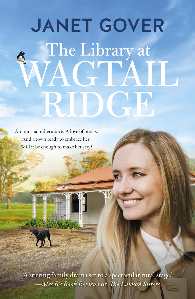 Cover image for The Library at Wagtail Ridge: the new small-town romance and 2023's Ruby award winner. A heartwarming novel about family, belonging and love, perfect for readers of Karly Lane., isbn: 9781867230076