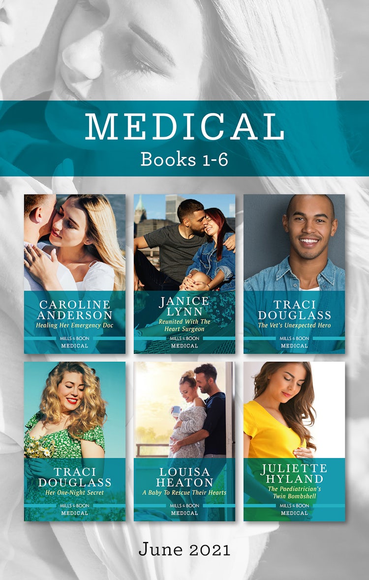 Cover image for Medical Box Set June 2021/Healing Her Emergency Doc/Reunited with the Heart Surgeon/The Vet's Unexpected Hero/Her One-Night Secret/A Baby to R, isbn: 9781867233077