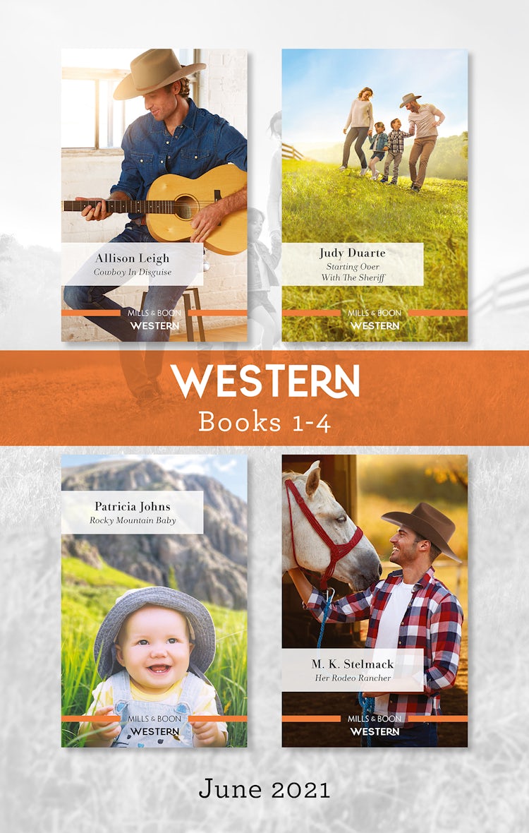 Cover image for Western Box Set June 2021/Cowboy in Disguise/Starting Over with the Sheriff/Rocky Mountain Baby/Her Rodeo Rancher, isbn: 9781867233404