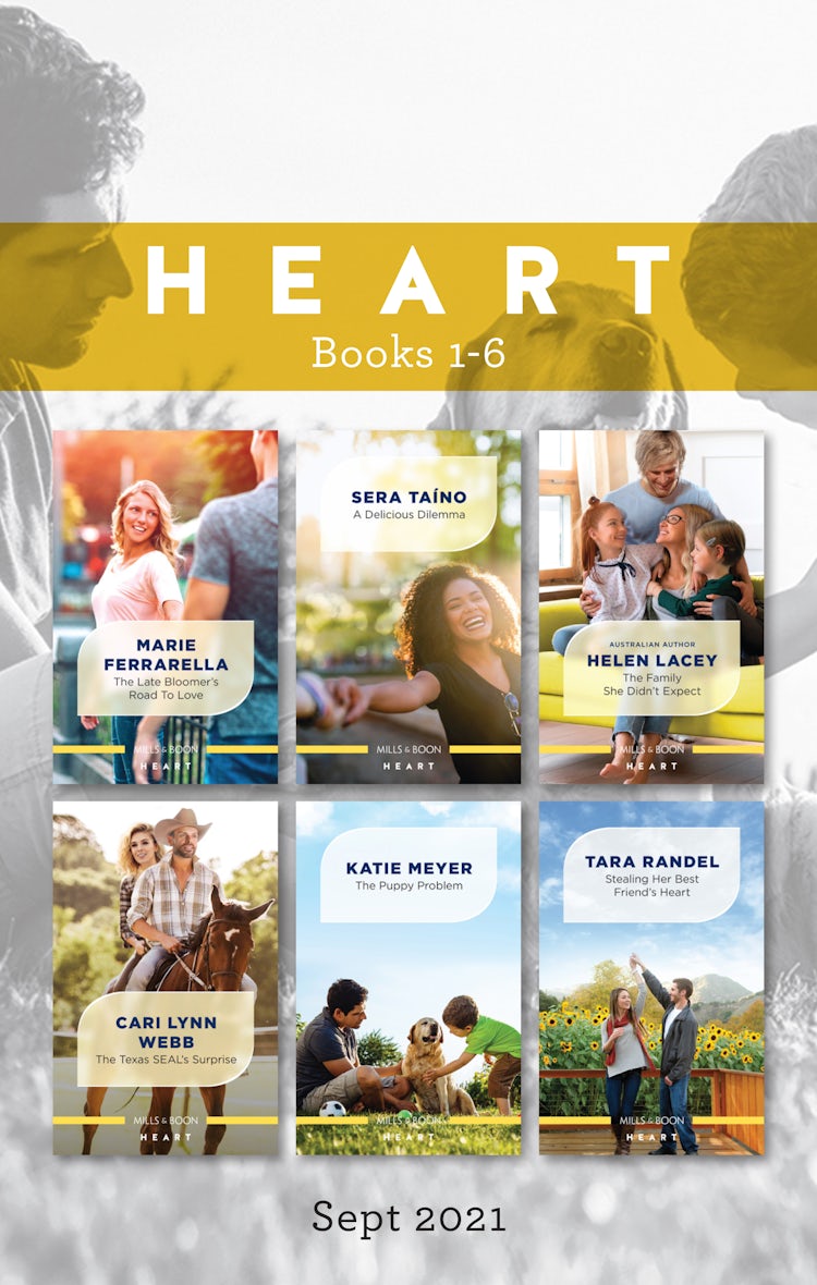 Cover image for Heart Box Set Sept 2021/The Late Bloomer's Road to Love/A Delicious Dilemma/The Family She Didn't Expect/The Texas SEAL's Surprise/The Puppy, isbn: 9781867238744