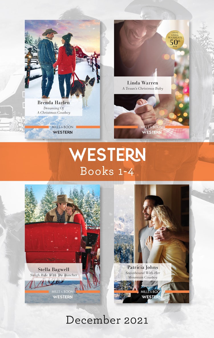 Cover image for Western Box Set Dec 2021/Dreaming of a Christmas Cowboy/A Texan's Christmas Baby/Sleigh Ride With the Rancher/Snowbound with Her Mountain, isbn: 9781867243144