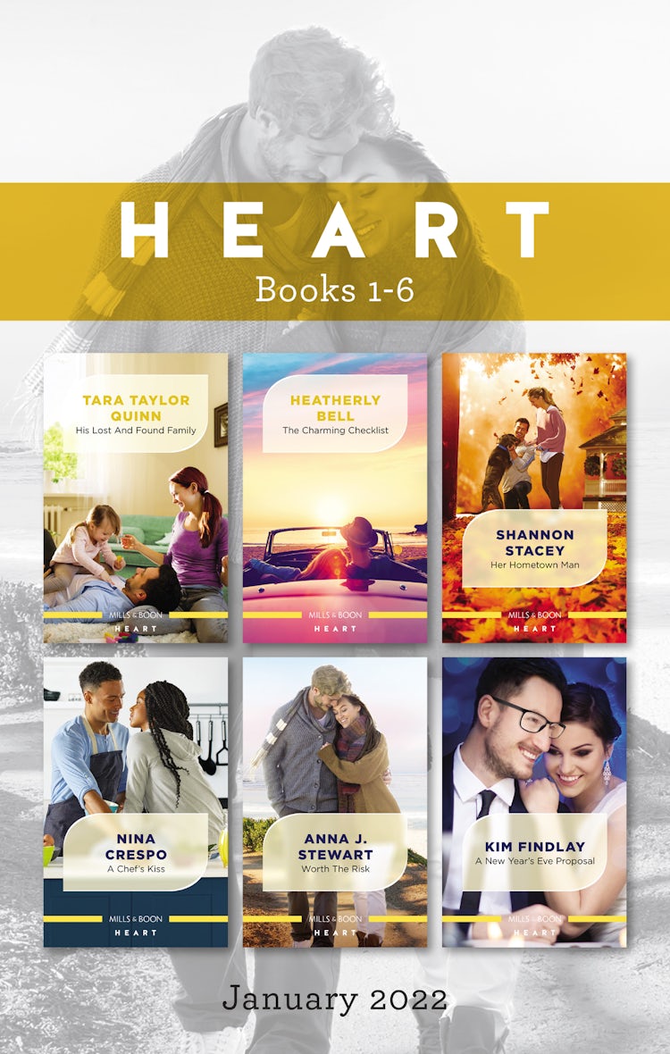 Cover image for Heart Box Set Jan 2022/His Lost and Found Family/The Charming Checklist/Her Hometown Man/A Chef's Kiss/Worth the Risk/A New Year's Eve, isbn: 9781867246091