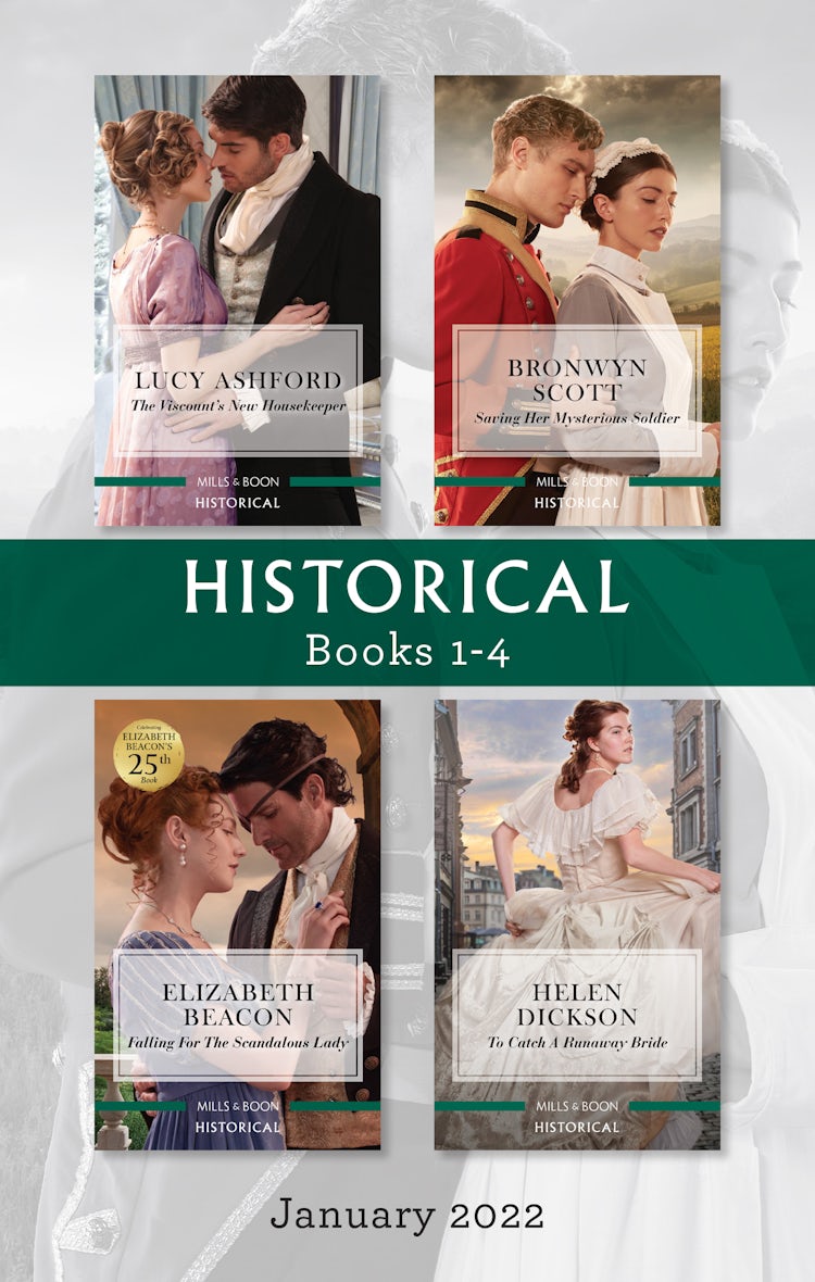 Cover image for Historical Box Set Jan 2022/The Viscount's New Housekeeper/Saving Her Mysterious Soldier/Falling for the Scandalous Lady/To Catch a Runaway Br, isbn: 9781867246374