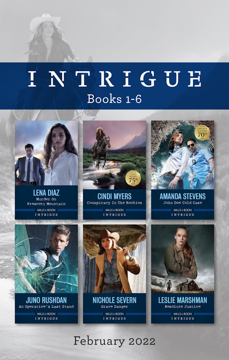 Cover image for Intrigue Box Set Feb 2022/Murder on Prescott Mountain/Conspiracy in the Rockies/John Doe Cold Case/An Operative's Last Stand/Grave Danger/Resolu, isbn: 9781867249580
