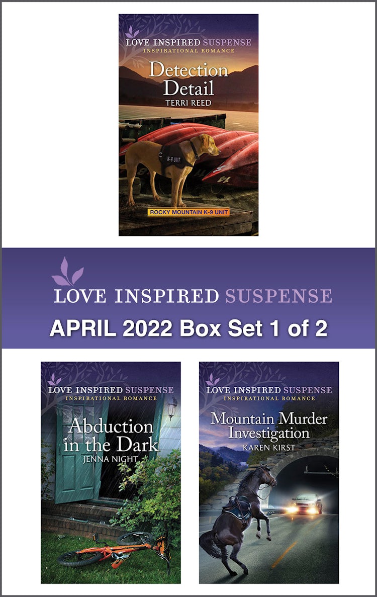 Cover image for Love Inspired Suspense April 2022 - Box Set 1 of 2/Detection Detail/Abduction in the Dark/Mountain Murder Investigation, isbn: 9781867254706