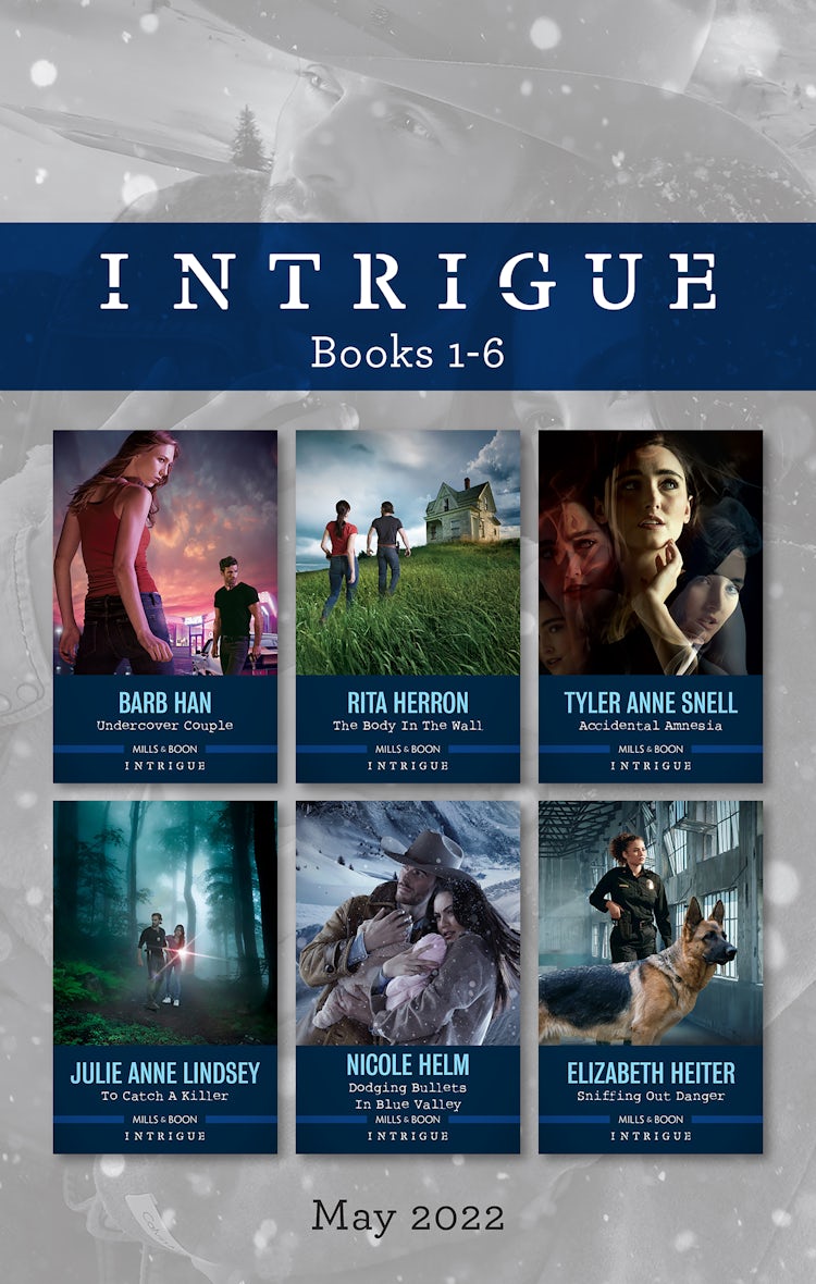 Cover image for Intrigue Box Set May 2022/Undercover Couple/The Body in the Wall/Accidental Amnesia/To Catch a Killer/Dodging Bullets in Blue Valley, isbn: 9781867256250