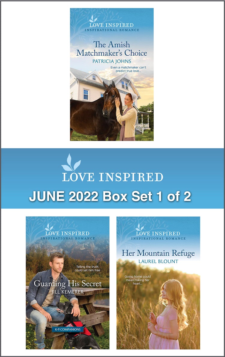 Cover image for Love Inspired June 2022 Box Set - 1 of 2/The Amish Matchmaker's Choice/Guarding His Secret/Her Mountain Refuge, isbn: 9781867256700