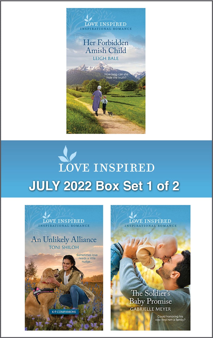 Cover image for Love Inspired July 2022 Box Set - 1 of 2/Her Forbidden Amish Child/An Unlikely Alliance/The Soldier's Baby Promise, isbn: 9781867260448