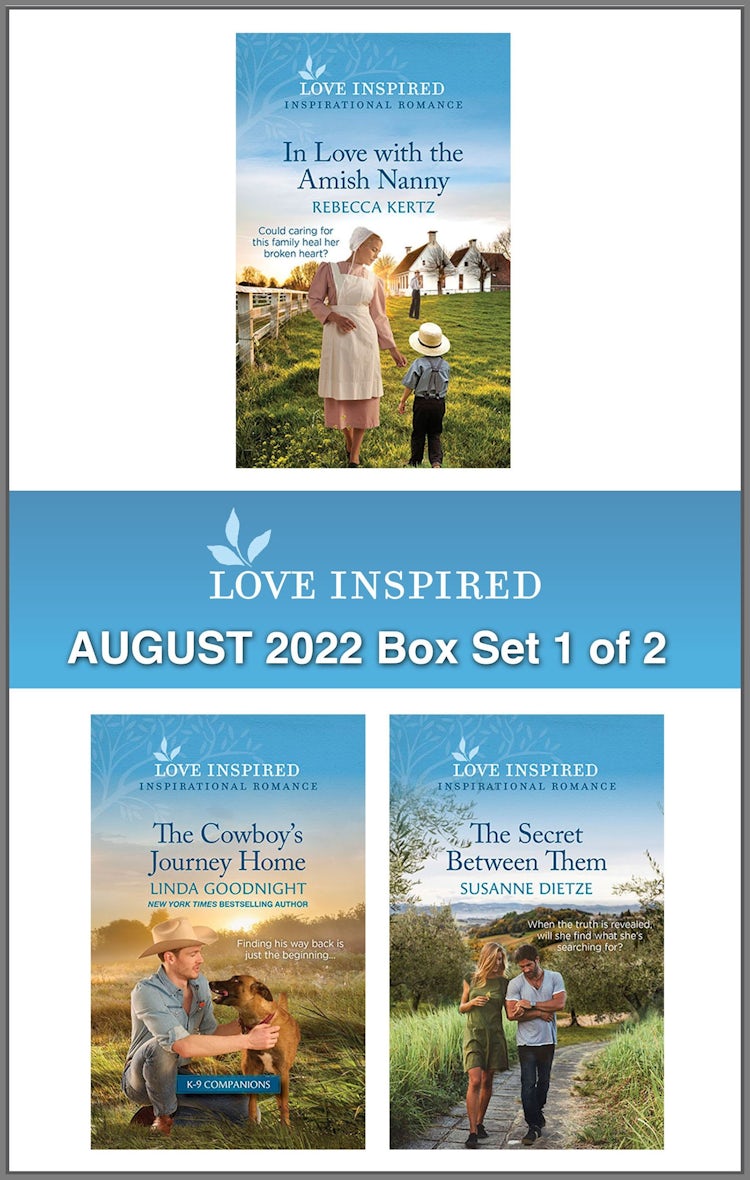 Cover image for Love Inspired August 2022 Box Set - 1 of 2/In Love with the Amish Nanny/The Cowboy's Journey Home/The Secret Between Them, isbn: 9781867261872