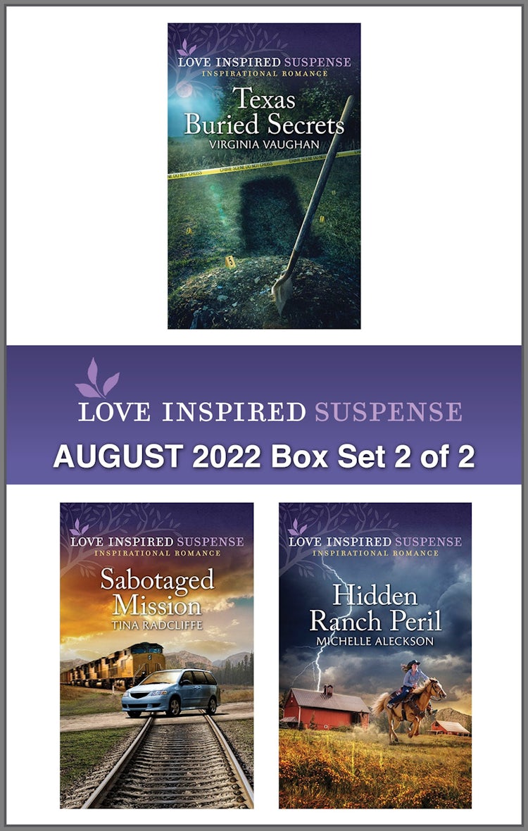 Cover image for Love Inspired Suspense August 2022 - Box Set 2 of 2/Texas Buried Secrets/Sabotaged Mission/Hidden Ranch Peril, isbn: 9781867262008