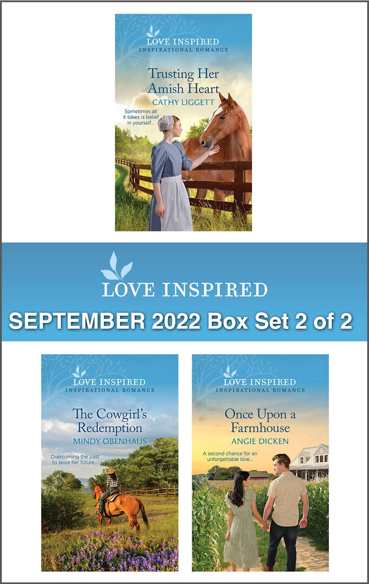 Cover image for Love Inspired September 2022 Box Set - 2 of 2/Trusting Her Amish Heart/The Cowgirl's Redemption/Once Upon a Farmhouse, isbn: 9781867263944