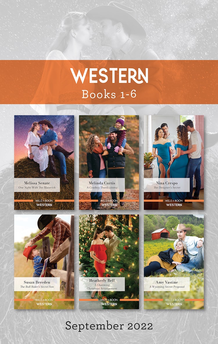 Cover image for Western Box Set Sept 2022/One Night with the Maverick/A Cowboy Thanksgiving/The Designer's Secret/The Bull Rider's Secret Son/A Charming Christmas Arrangement/A Wyoming Secret Proposal, isbn: 9781867264415
