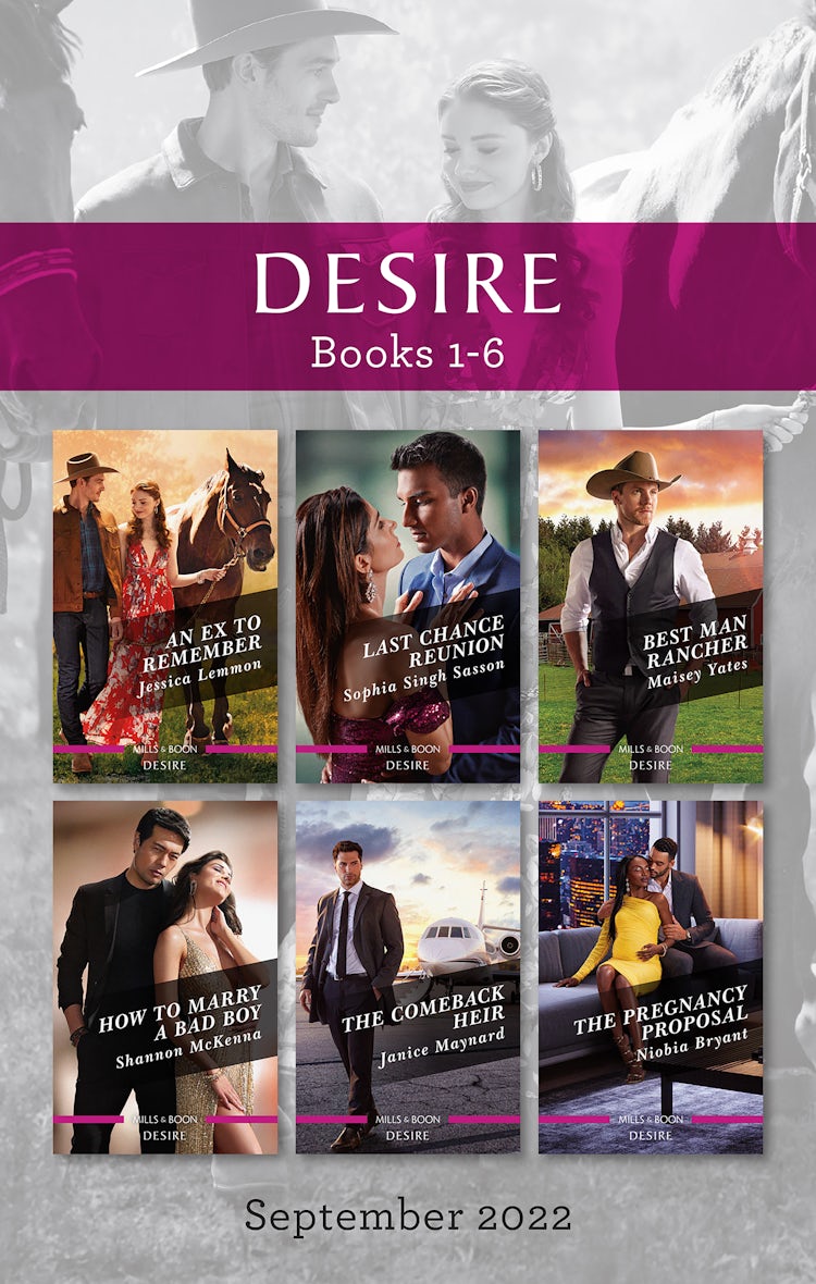 Cover image for Desire Box Set Sept 2022/An Ex to Remember/Last Chance Reunion/Best Man Rancher/How to Marry a Bad Boy/The Comeback Heir/The Pregnancy Proposal, isbn: 9781867264491