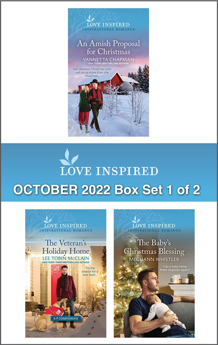 Cover image for Love Inspired October 2022 Box Set - 1 of 2/An Amish Proposal for Christmas/The Veteran's Holiday Home/The Baby's Christmas Blessing, isbn: 9781867265900
