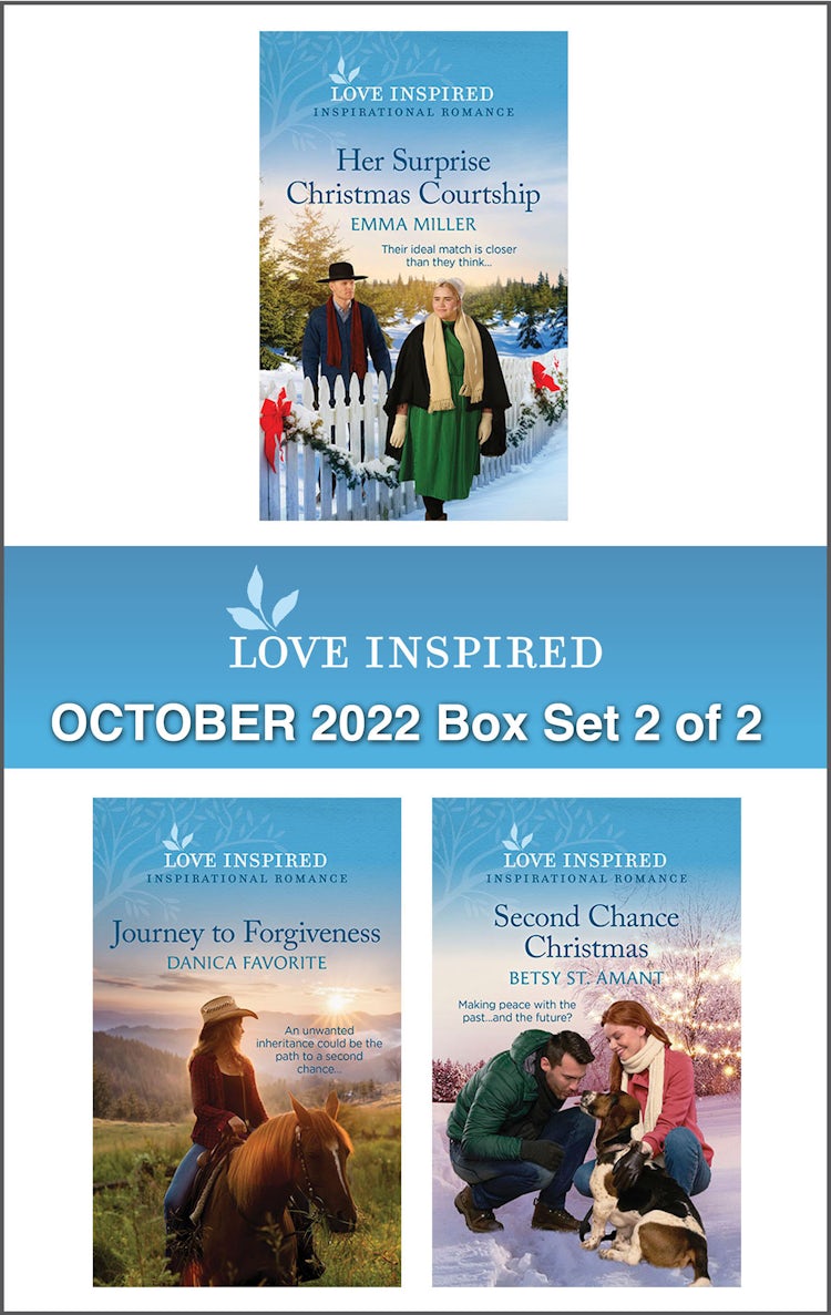 Cover image for Love Inspired October 2022 Box Set - 2 of 2/Her Surprise Christmas Courtship/Journey to Forgiveness/Second Chance Christmas, isbn: 9781867265917