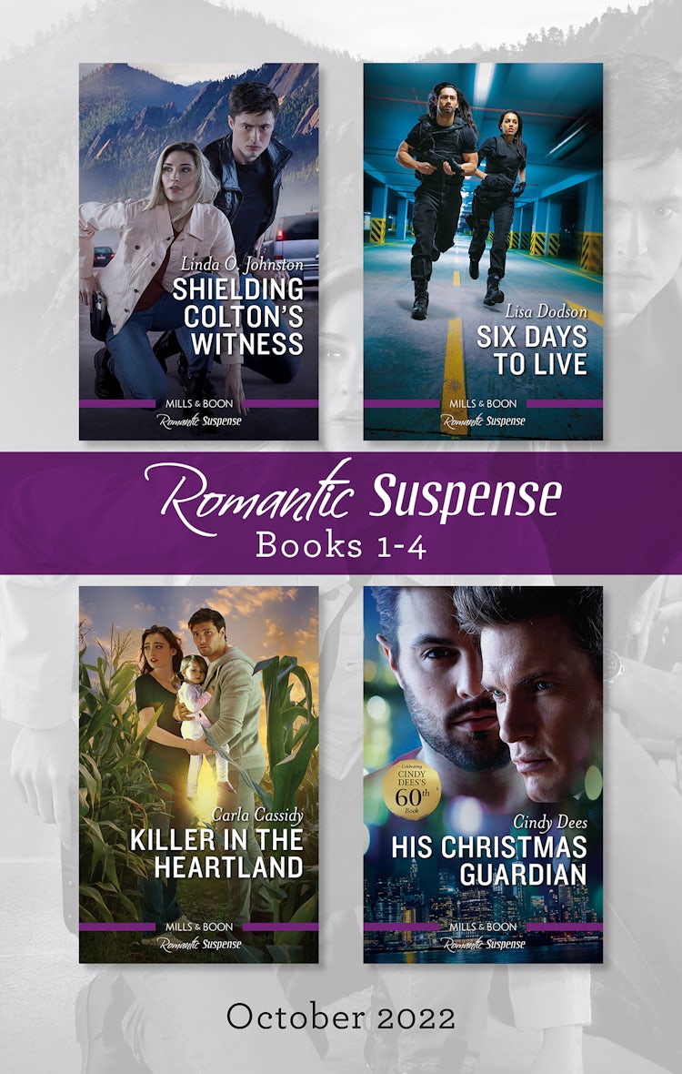 Cover image for Suspense Box Set Oct 2022/Shielding Colton's Witness/Six Days to Live/Killer in the Heartland/His Christmas Guardian, isbn: 9781867267805