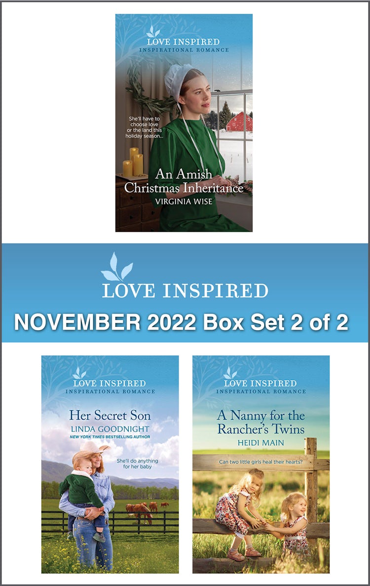 Cover image for Love Inspired November 2022 Box Set - 2 of 2/An Amish Christmas Inheritance/Her Secret Son/A Nanny for the Rancher's Twins, isbn: 9781867269335