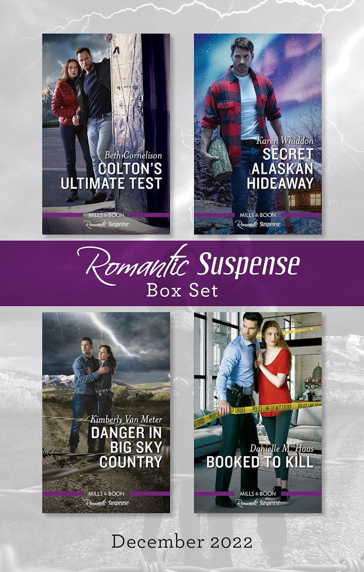 Cover image for Suspense Box Set Dec 2022/Colton's Ultimate Test/Secret Alaskan Hideaway/Danger in Big Sky Country/Booked to Kill, isbn: 9781867273141