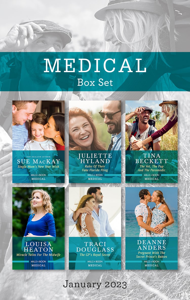 Cover image for Medical Box Set Jan 2023/Single Mum's New Year Wish/Rules of Their Fake Florida Fling/The Vet, the Pup and the Paramedic/Miracle Twins for the Midwife/The GP's Royal Secret/Pregnant with the Secret Pr, isbn: 9781867275367