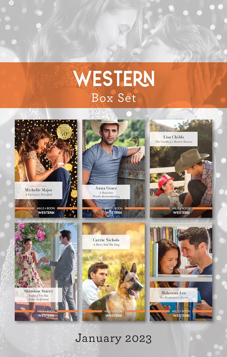 Cover image for Western Box Set Jan 2023/A Fortune's Windfall/A Rancher Worth Remembering/The Cowboy's Ranch Rescue/Falling for His Fake Girlfriend/A Hero and His Dog/The Bookstore's Secret, isbn: 9781867275626