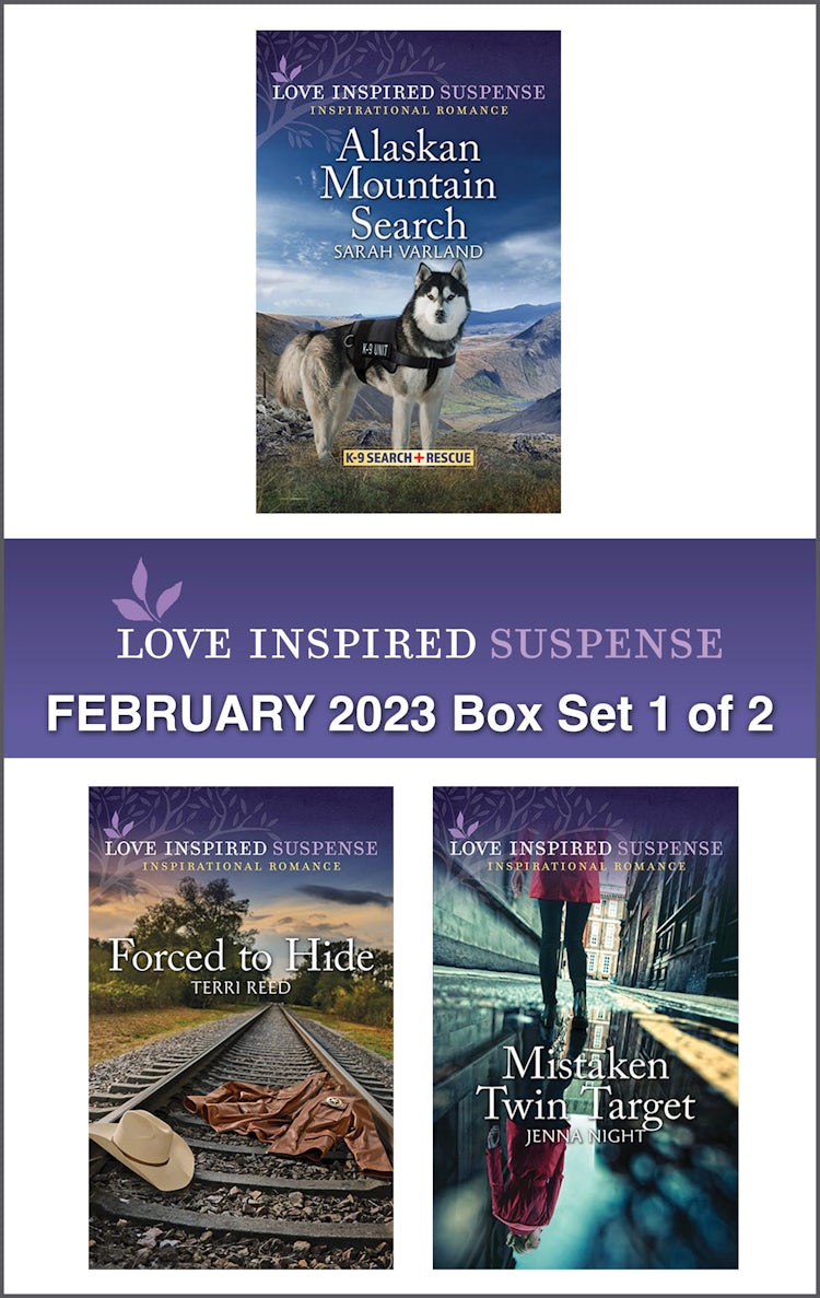 Cover image for Love Inspired Suspense February 2023 - Box Set 1 of 2/Alaskan Mountain Search/Forced to Hide/Mistaken Twin Target, isbn: 9781867276913