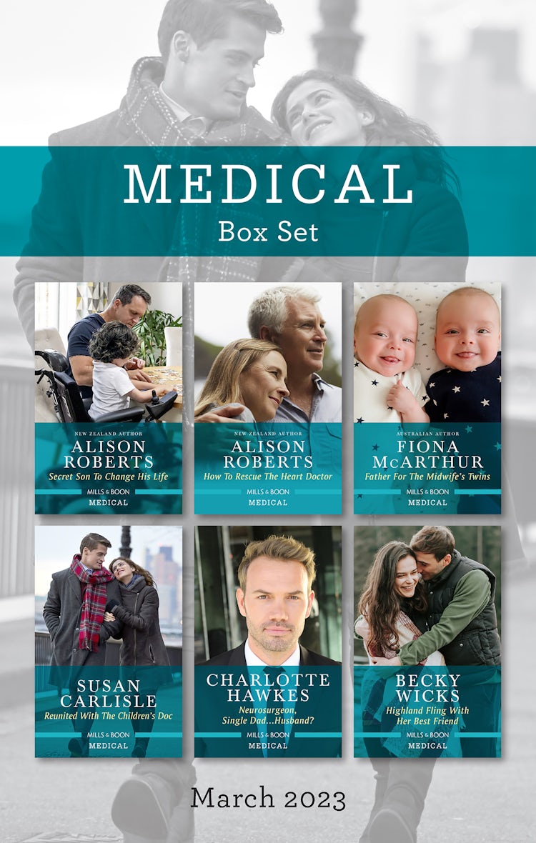 Cover image for Medical Box Set Mar 2023/Secret Son to Change His Life/How to Rescue the Heart Doctor/Father for the Midwife's Twins/Reunited with the Children's Doc/Neurosurgeon, Single Dad...Husband?/Highland Fling, isbn: 9781867279426