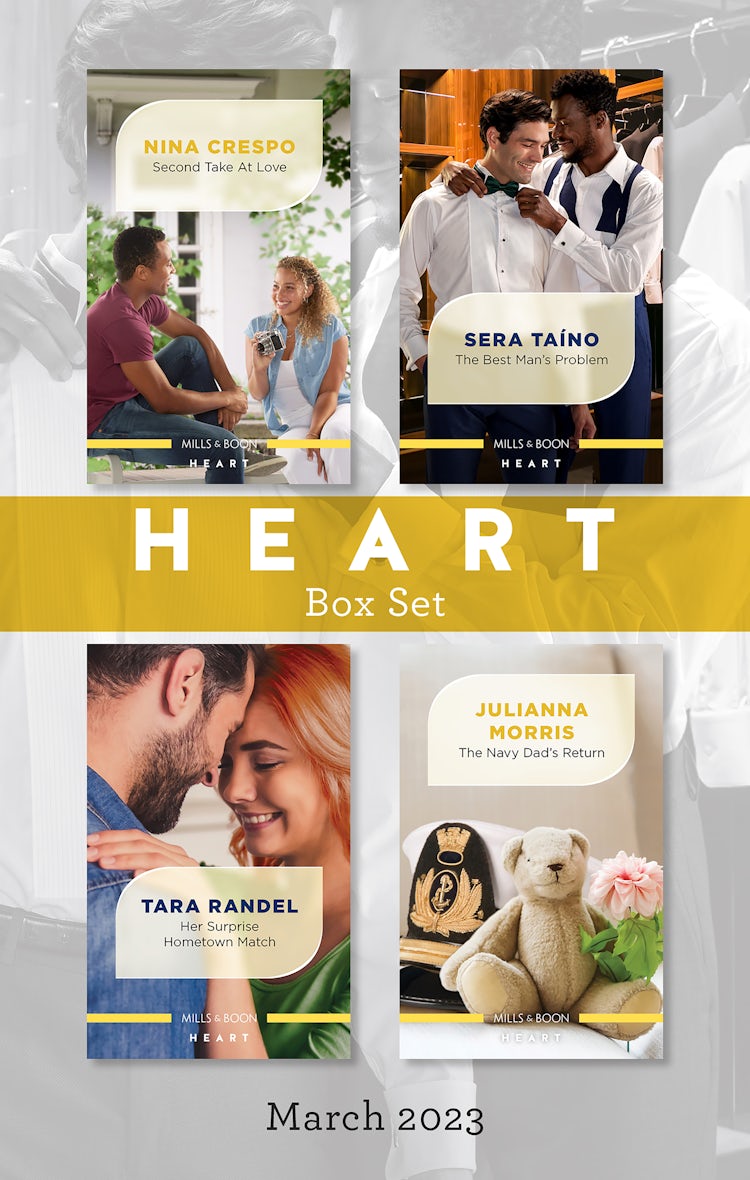 Cover image for Heart Box Set Mar 2023/Second Take at Love/The Best Man's Problem/Her Surprise Hometown Match/The Navy Dad's Return, isbn: 9781867279846
