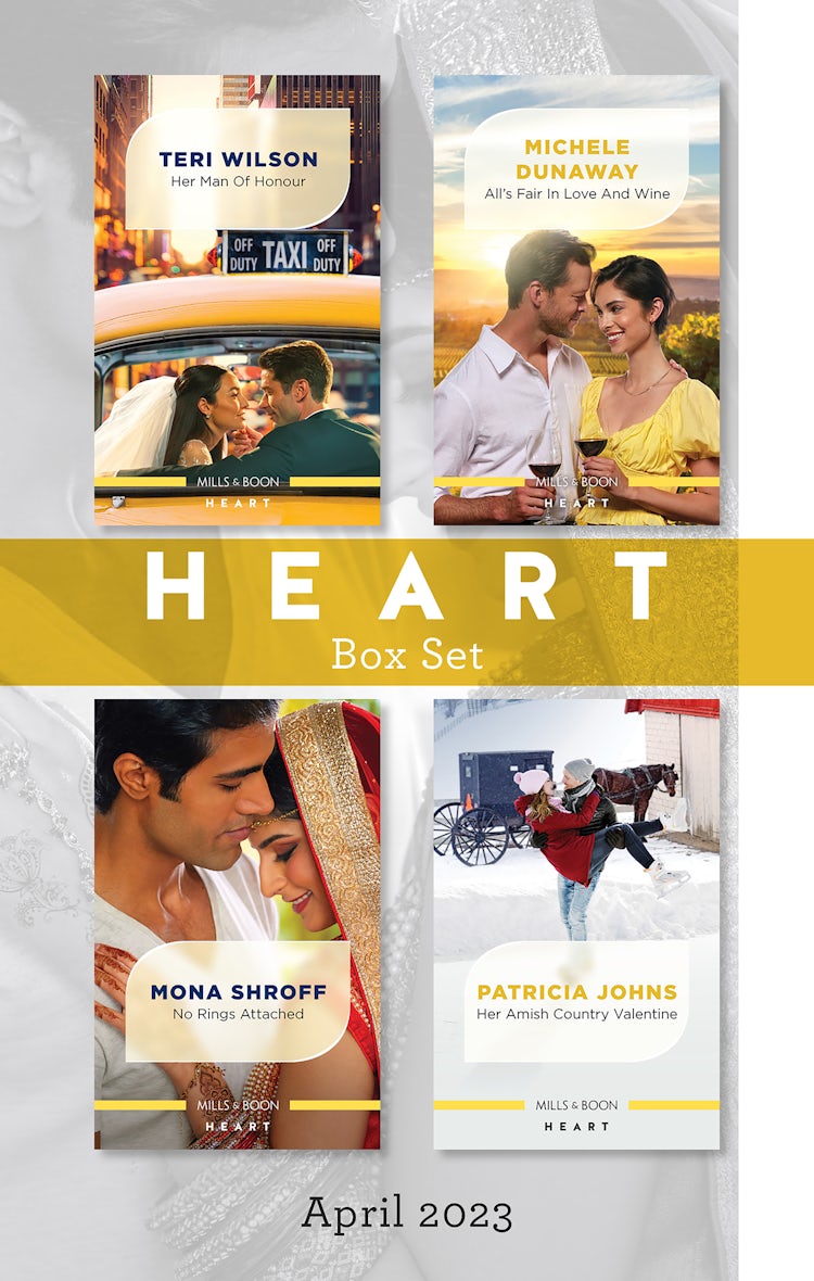 Cover image for Heart Box Set Apr 2023/Her Man of Honour/All's Fair in Love and Wine/No Rings Attached/Her Amish Country Valentine, isbn: 9781867279891
