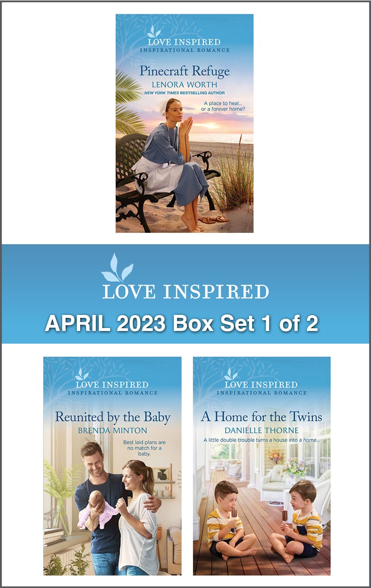 Cover image for Love Inspired April 2023 Box Set - 1 of 2/Pinecraft Refuge/Reunited by the Baby/A Home for the Twins, isbn: 9781867281092