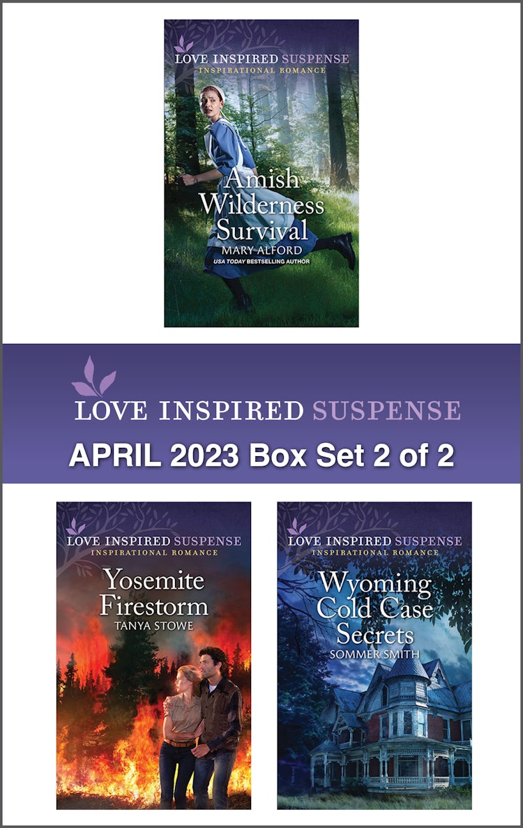 Cover image for Love Inspired Suspense April 2023 - Box Set 2 of 2/Amish Wilderness Survival/Yosemite Firestorm/Wyoming Cold Case Secrets, isbn: 9781867281184
