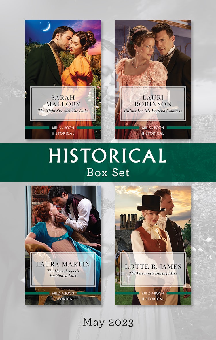 Cover image for Historical Box Set May 2023/The Night She Met the Duke/Falling for His Pretend Countess/The Housekeeper's Forbidden Earl/The Viscount's Daring Miss, isbn: 9781867283171