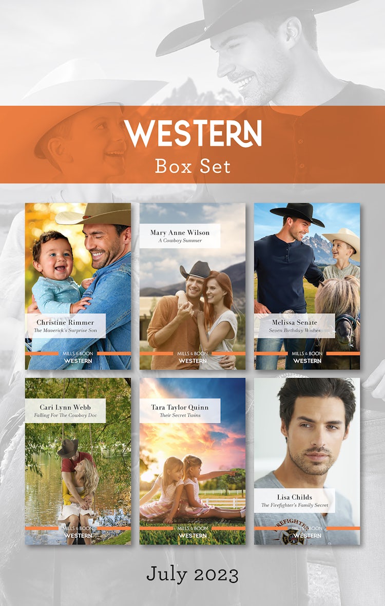 Cover image for Western Box Set July 2023/The Maverick's Surprise Son/A Cowboy Summer/Seven Birthday Wishes/Falling for the Cowboy Doc/Their Secret Twins/The Firefighter's Family Secret, isbn: 9781867288442