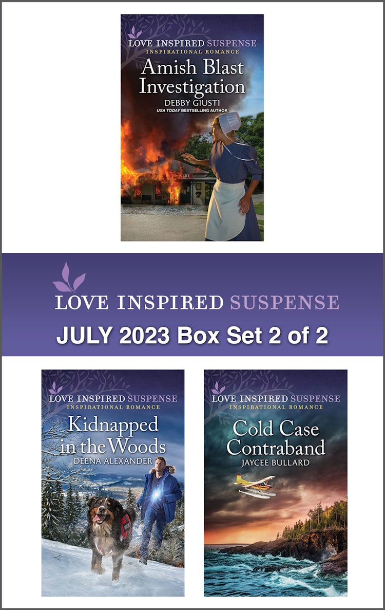 Cover image for Love Inspired Suspense July 2023 - Box Set 2 of 2/Amish Blast Investigation/Kidnapped in the Woods/Cold Case Contraband, isbn: 9781867290360