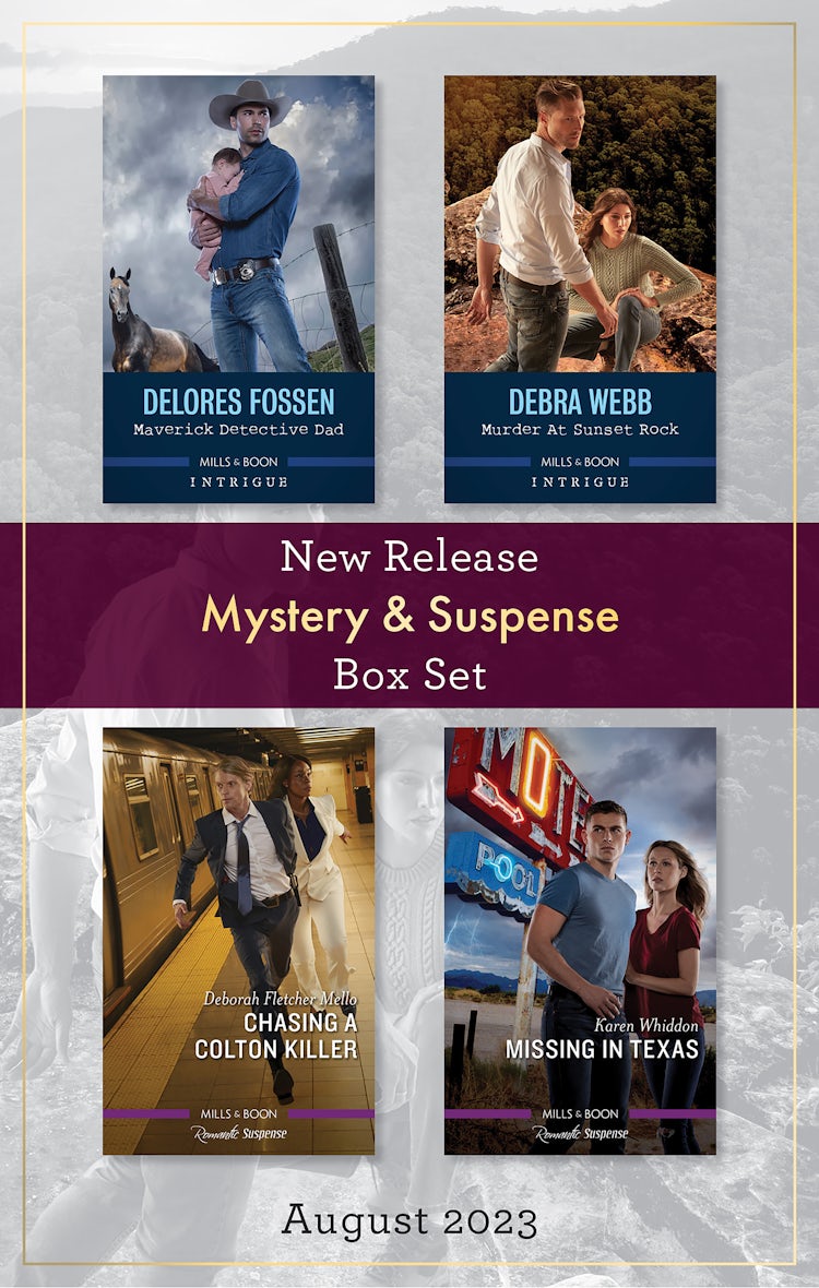 Cover image for Mystery & Suspense New Release Box Set Aug 2023/Maverick Detective Dad/Murder at Sunset Rock/Chasing a Colton Killer/Missing in Texas, isbn: 9781867293675