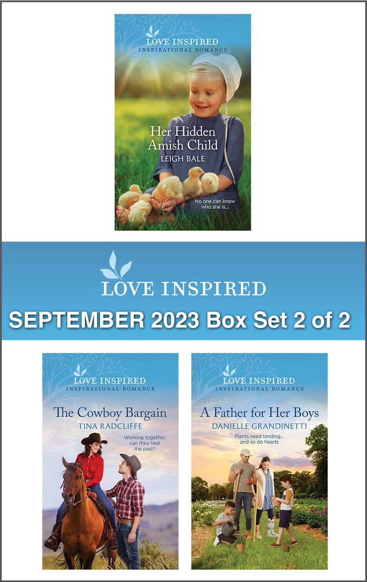 Cover image for Love Inspired September 2023 Box Set - 2 of 2/Her Hidden Amish Child/The Cowboy Bargain/A Father for Her Boys, isbn: 9781867294696