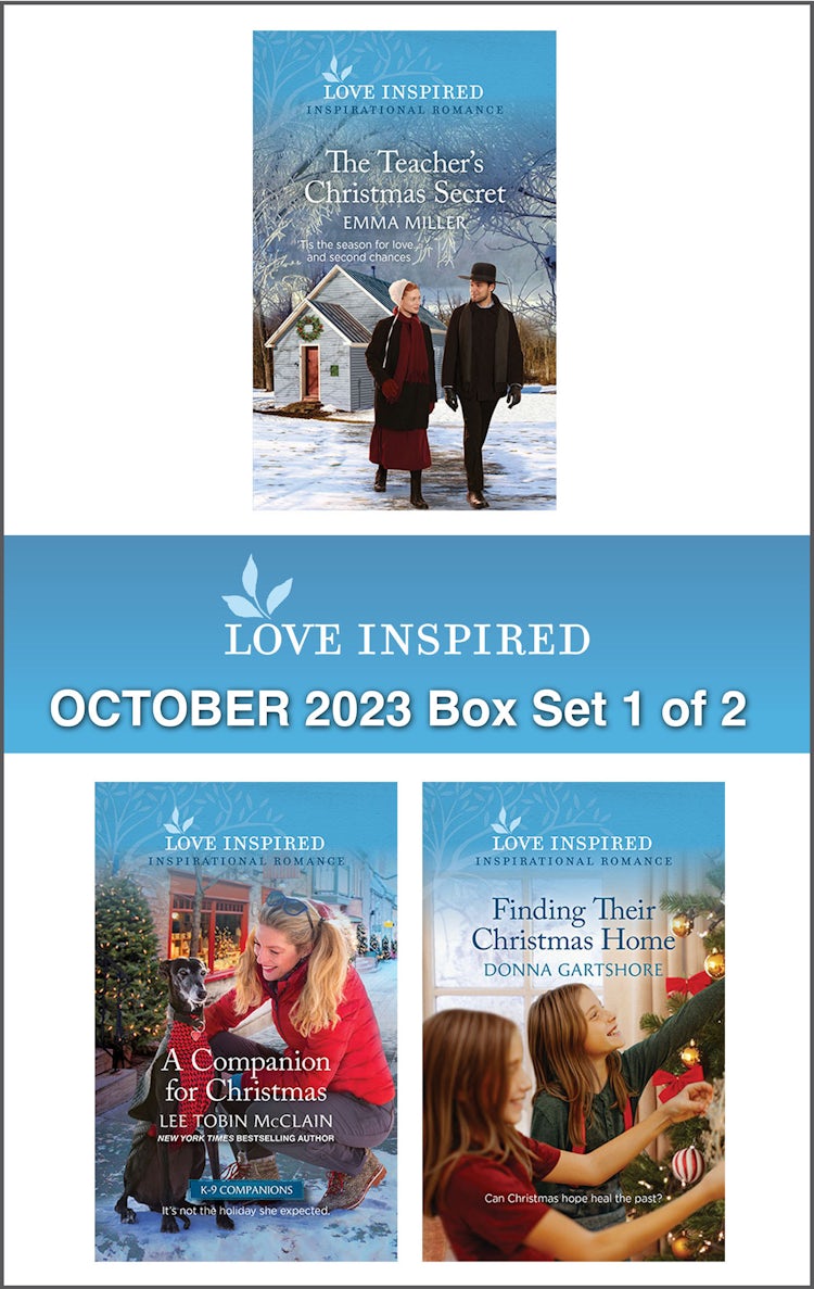 Cover image for Love Inspired October 2023 Box Set - 1 of 2/The Teacher's Christmas Secret/A Companion for Christmas/Finding Their Christmas Home, isbn: 9781867296317