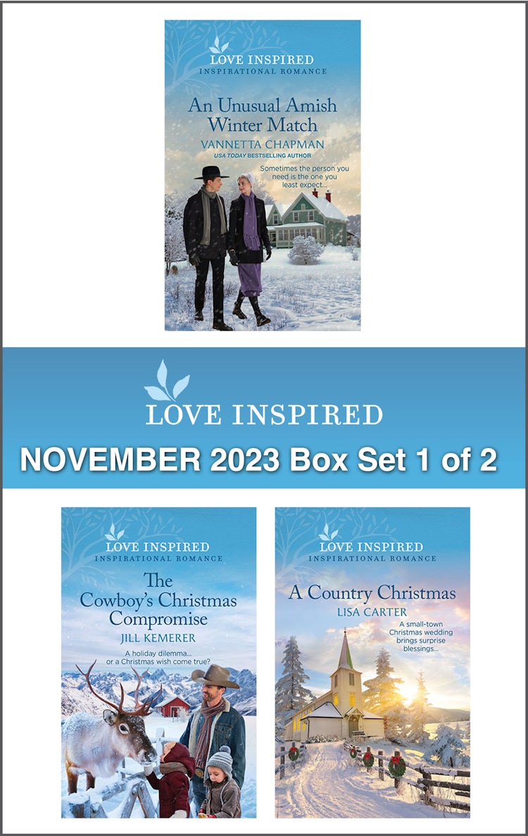 Cover image for Love Inspired November 2023 Box Set - 1 of 2/An Unusual Amish Winter Match/The Cowboy's Christmas Compromise/A Country Christmas, isbn: 9781867296492