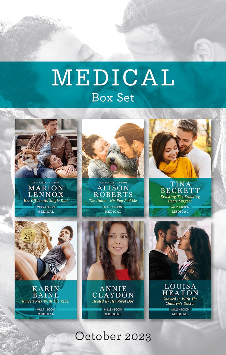 Cover image for Medical Box Set Oct 2023/Her Off-Limits Single Dad/The Italian, His Pup and Me/Resisting the Brooding Heart Surgeon/Nurse's Risk with the Rebel/Healed by Her Rival Doc/Snowed In with the Children's Do, isbn: 9781867296805