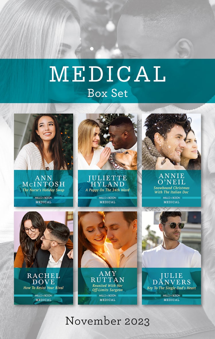 Cover image for Medical Box Set Nov 2023/The Nurse's Holiday Swap/A Puppy On The 34th Ward/Snowbound Christmas With The Italian Doc/How To Resist Your Rival/Reunited With Her Off-Limits Surgeon/Key To The Single Dad', isbn: 9781867298922