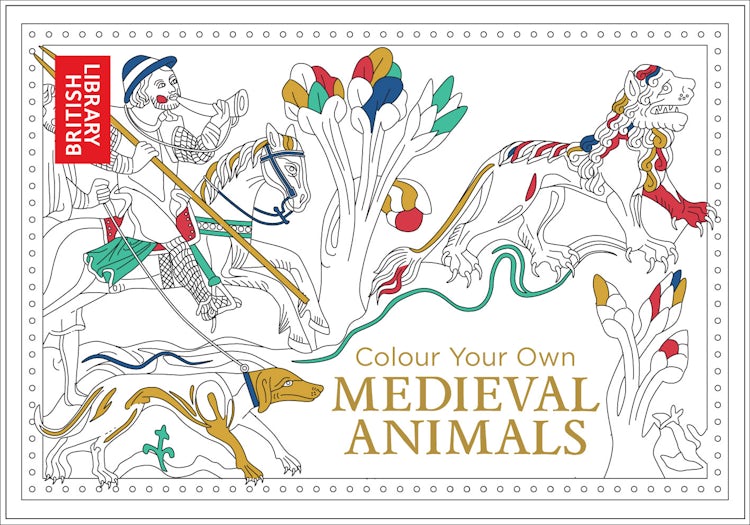 Cover image for Colour Your Own Medieval Animals, isbn: 9781911216223